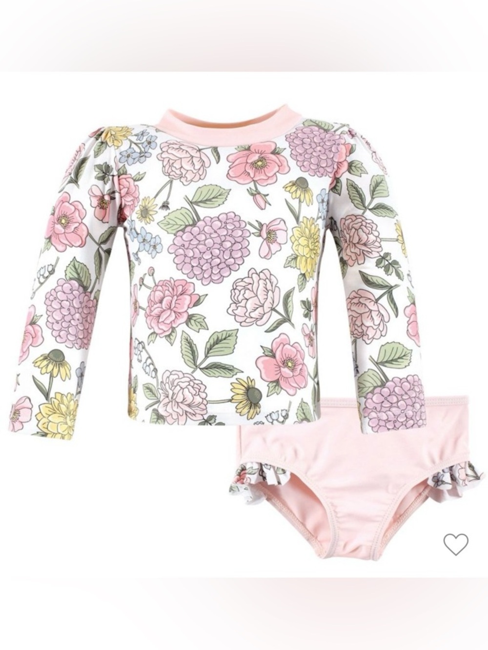 NWT - Hudson Baby Swim Rashguard Set - Vintage blossom